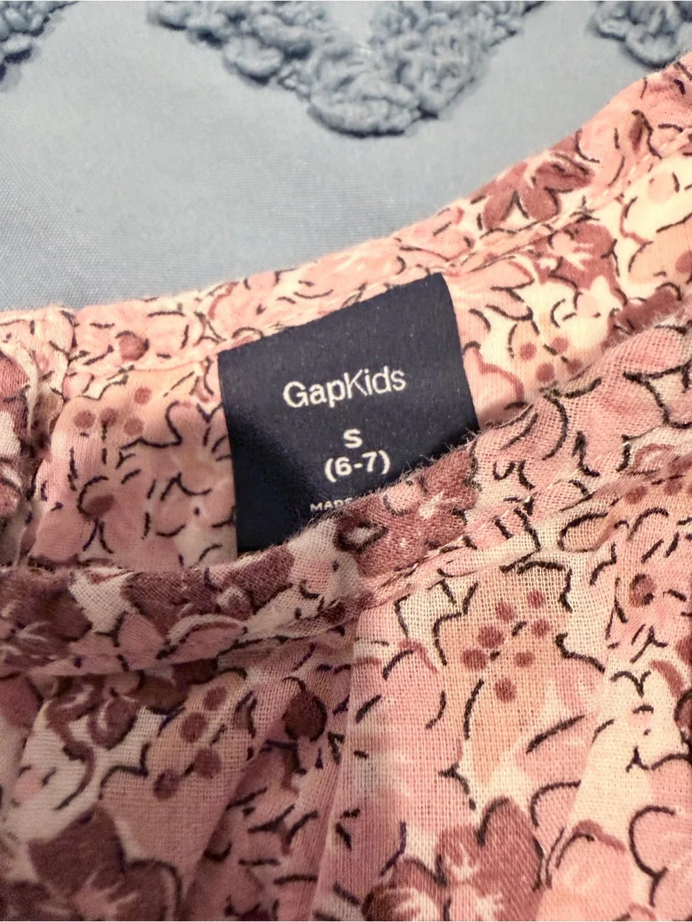 GAP Rose-Print Sleeveless Pink Dress